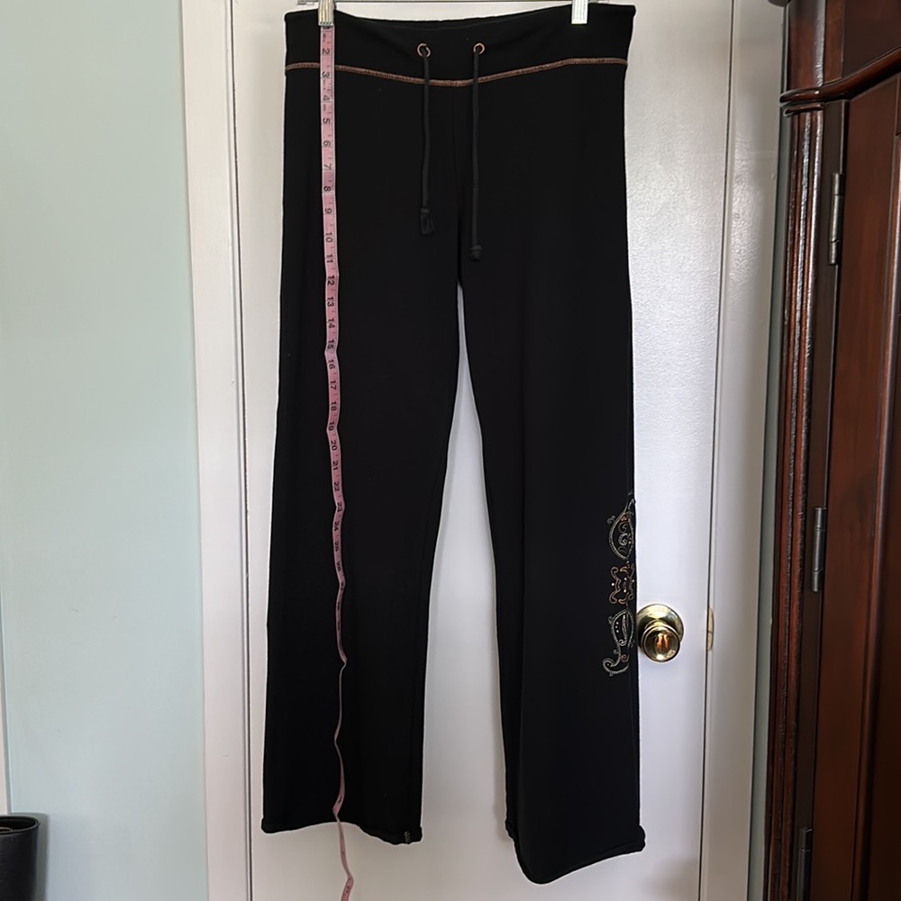 Calispia Sweatsuit Tracksuit Loungewear Two Piece Set in Black with Embroidery - Picture 14 of 16